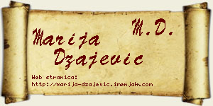 Marija Džajević vizit kartica